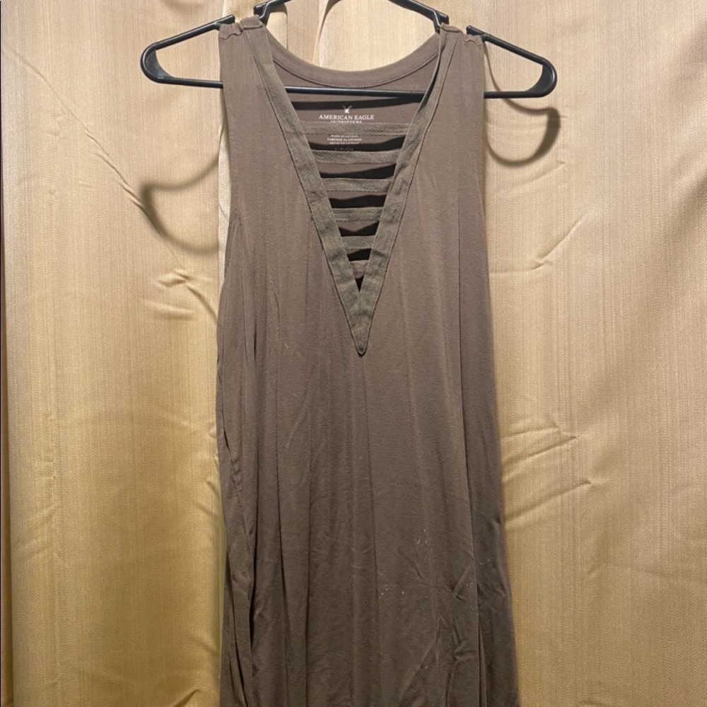 Army Green, American Eagle, v-neck tank